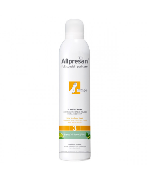 Крем-піна для сухої шкіри стоп з ароматом Лайм-М'ята Allpresan Foot Special No. 3 Foam Cream, 300 мл